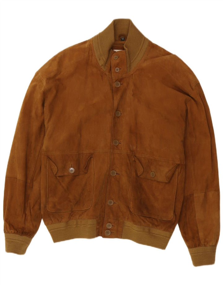 Conbipel Herre Ruskind Bomber Jacket IT 52 Stor Brun Læder