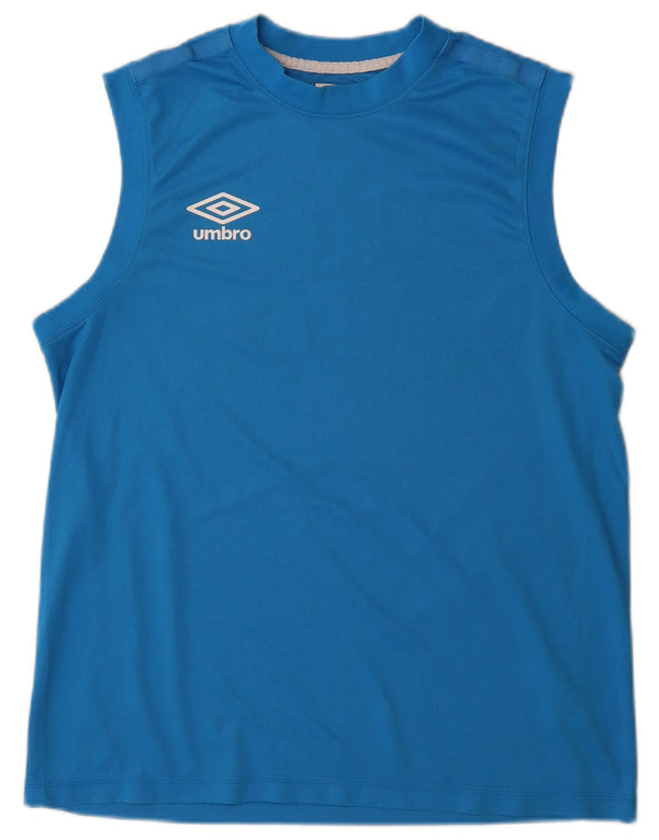 Umbro Mens Graphic Vest Top Large Blue Polyester