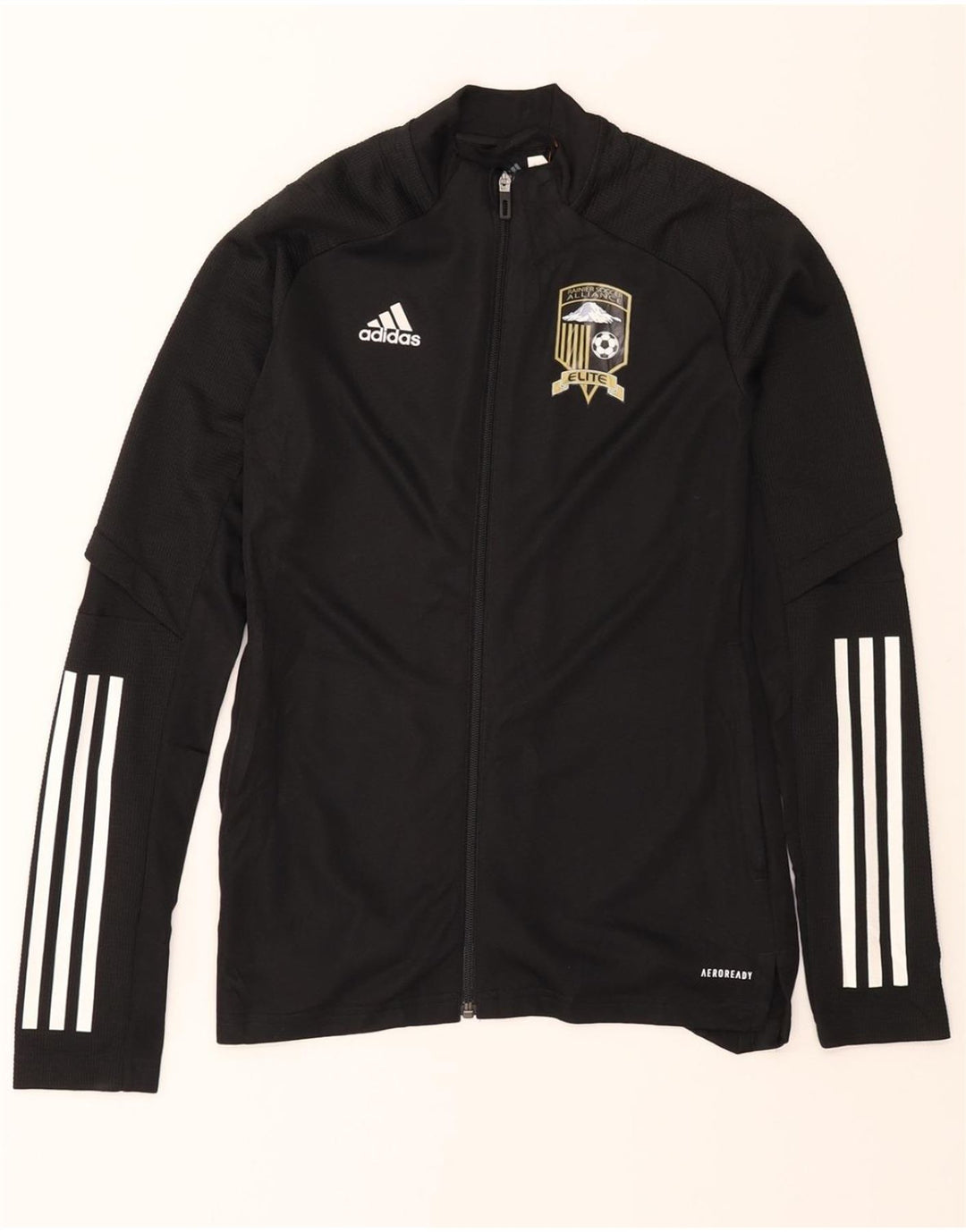 ADIDAS Mens Aeroready Tracksuit Top Jacket XS Black Polyester Vintage Adidas and Second-Hand Adidas from Messina Hembry 