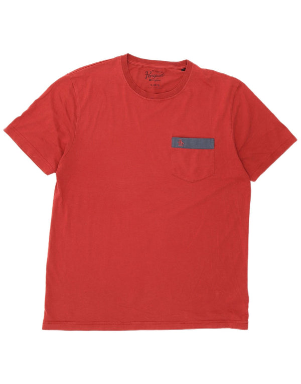 Penguin Herre T-Shirt Top XL Bourgogne bomuld