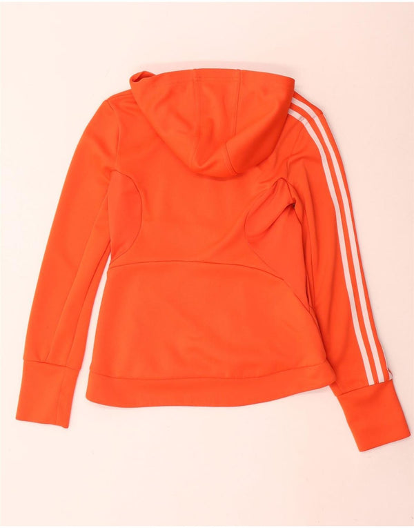 Adidas Dame Clima 365 Hættetrøje Sweater UK 12 Medium Orange Polyester