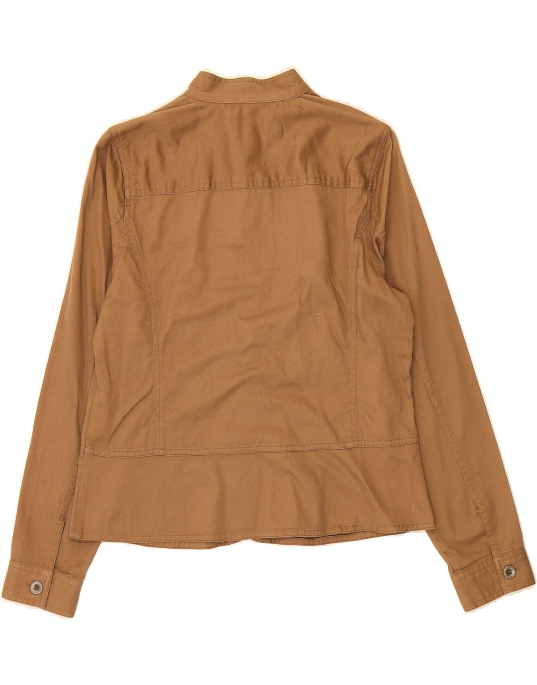 CRISTOPHER & BANKS Womens Bomber Jacket UK 14 Medium Beige Cotton Vintage Cristopher & Banks and Second-Hand Cristopher & Banks from Messina Hembry 