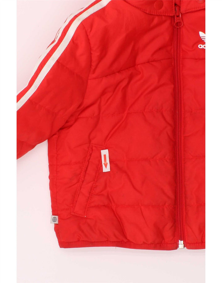 Adidas Baby Boys Polstret hættejakke 9-12 måneder rød polyester