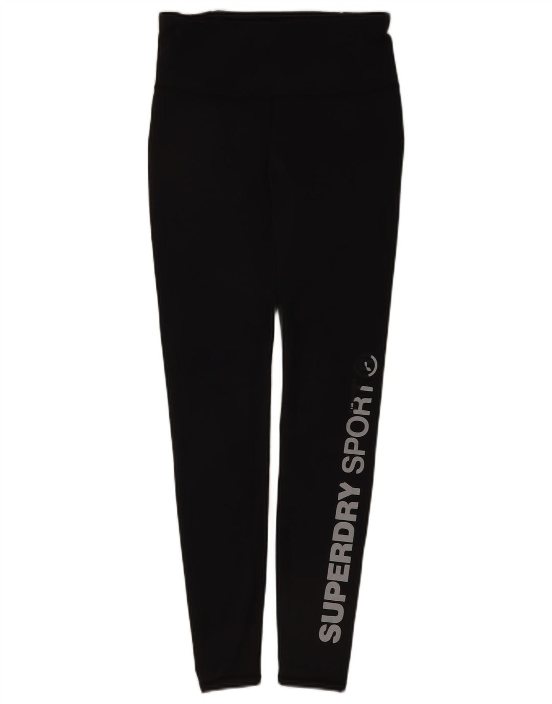 Superdry Womens Graphic Leggings UK 10 Small  Black Polyester