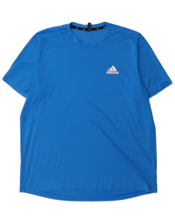 T-shirt Adidas Aeroready da uomo Top XL blu poliestere