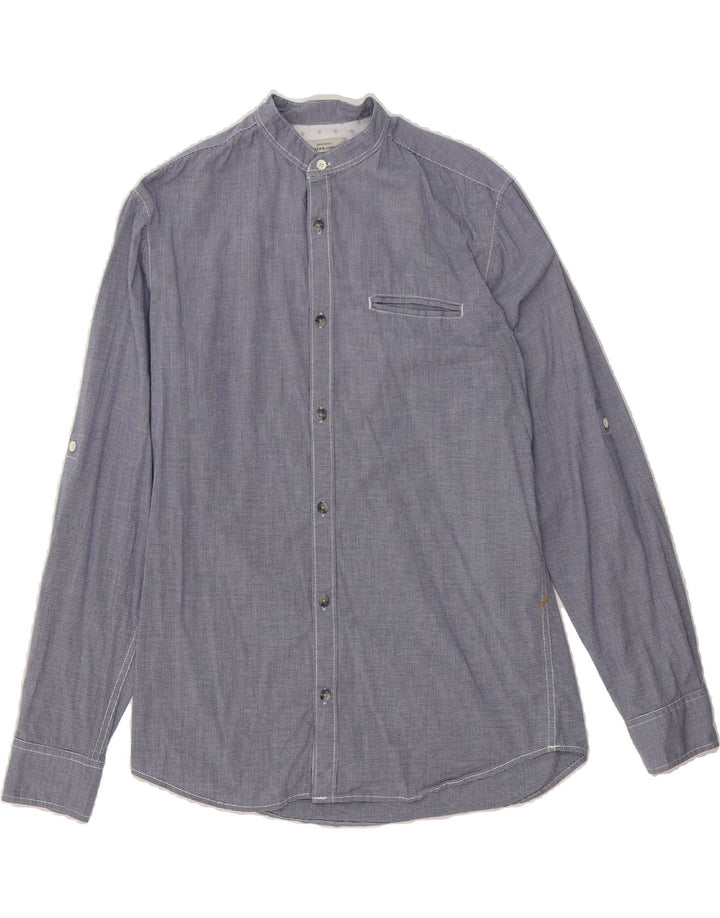 JACK & JONES Mens Shirt Small Blue Check Cotton Vintage Jack & Jones and Second-Hand Jack & Jones from Messina Hembry 