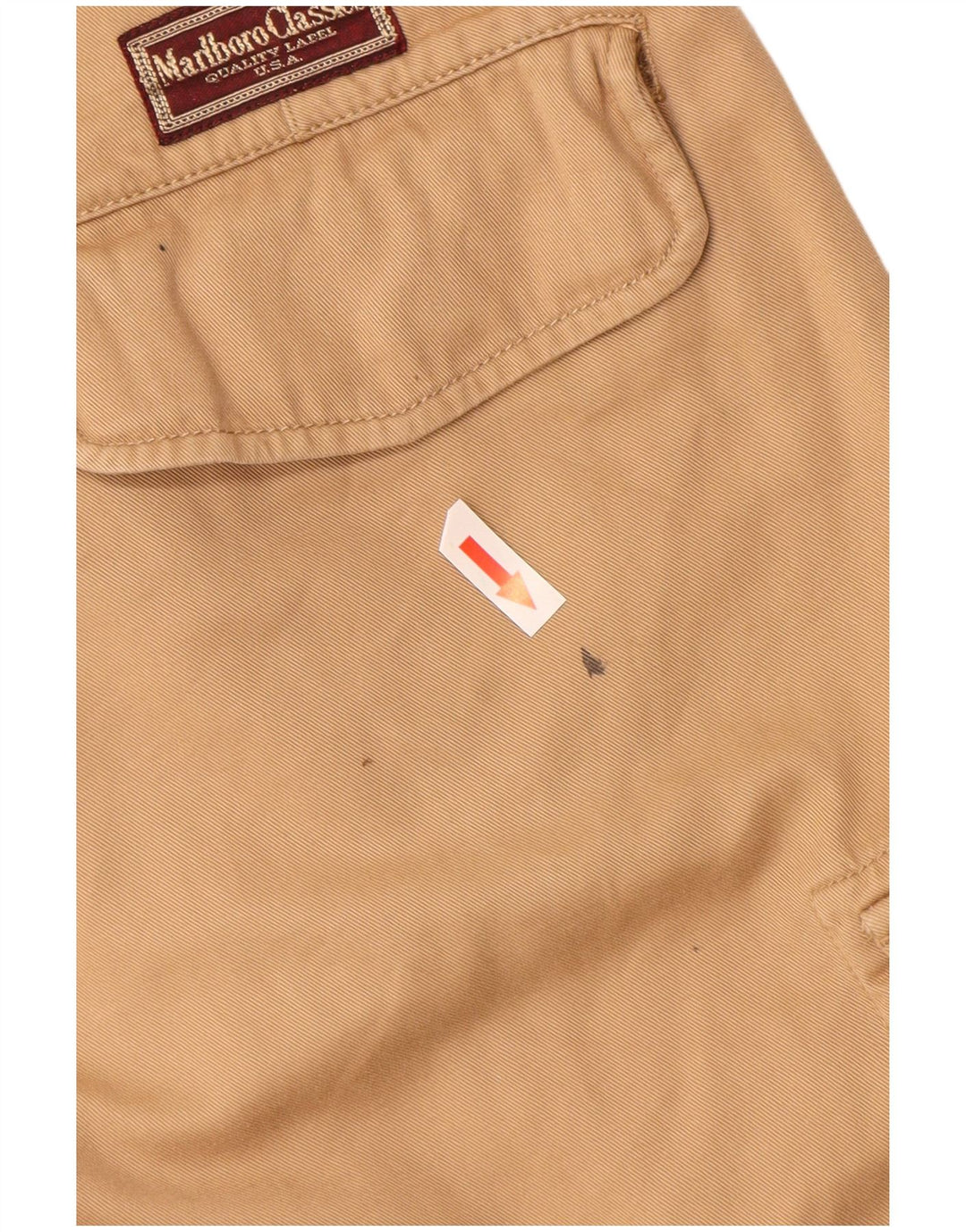 Marlboro Classics Mens Pegged Cargo Shorts EU 52 XL W32  Beige Cotton