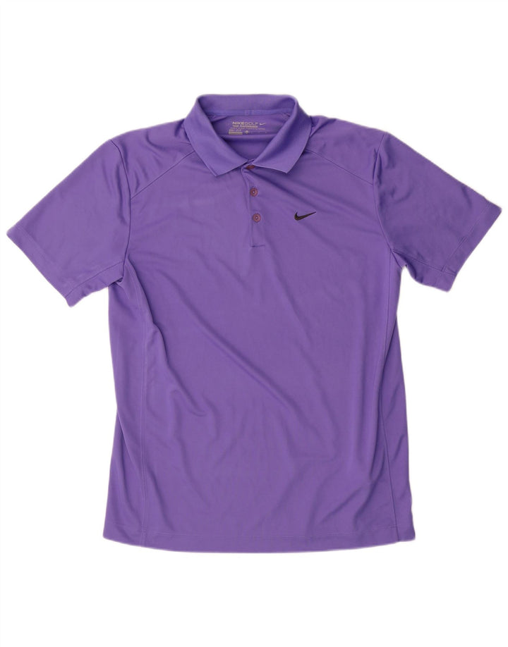 Nike Mens Dri Fit Polo Shirt Medium Purple Polyester