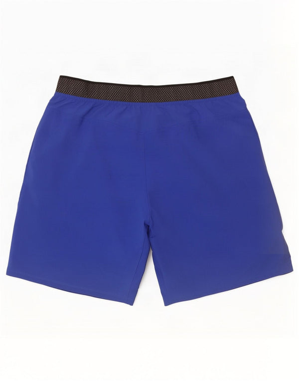 Reebok Herre grafiske sportsshorts Medium Blue Colourblock Polyester