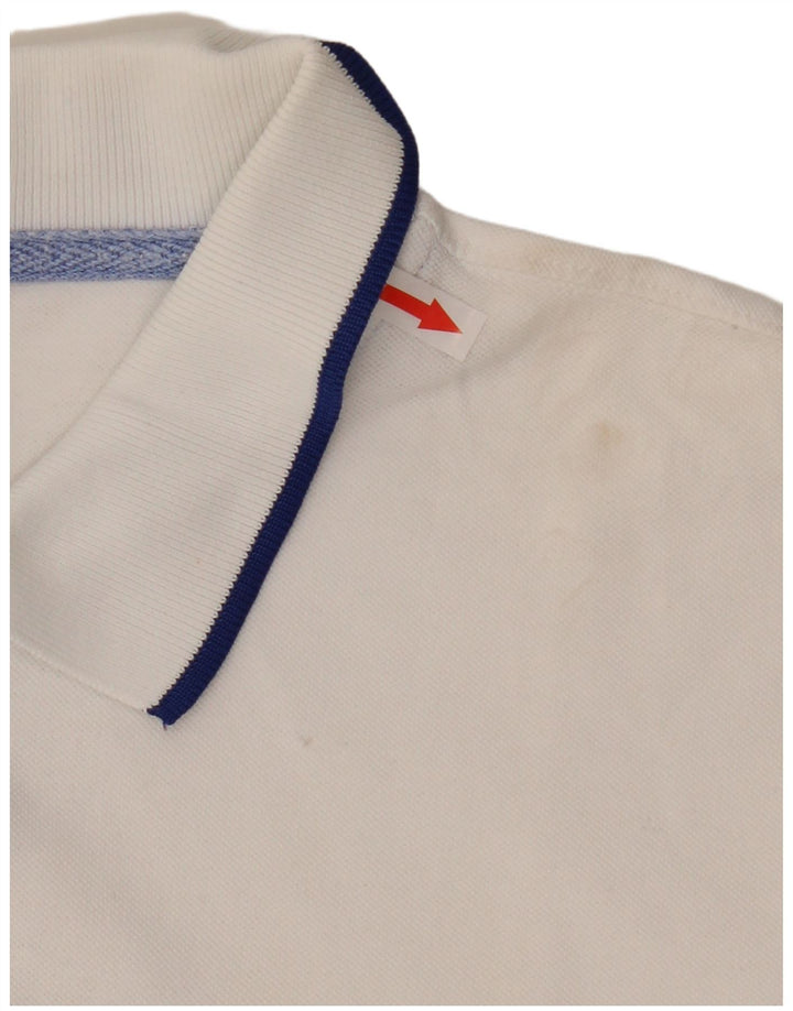 Rhode Island Mens Graphic Polo Shirt Large White Cotton