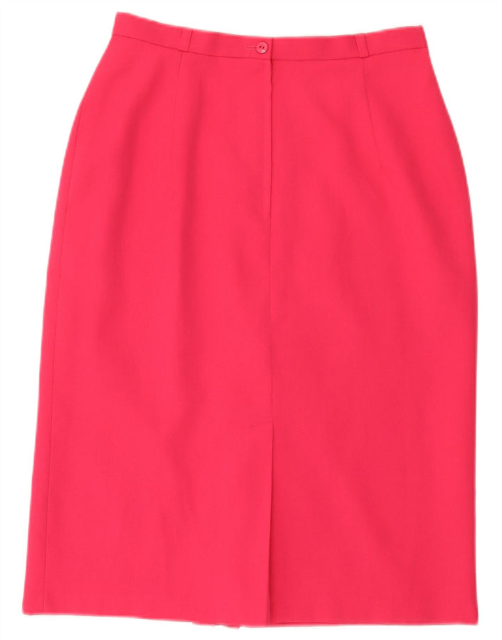 Vintage Womens Pencil Skirt UK 14 Medium W28 Pink Polyester