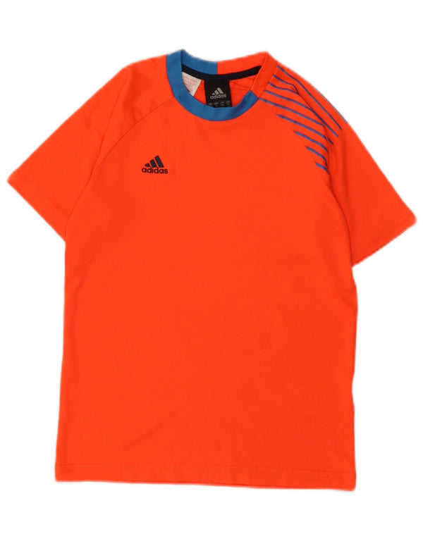 Maglietta Adidas Predator da ragazzo, 11-12 anni, in poliestere color block arancione