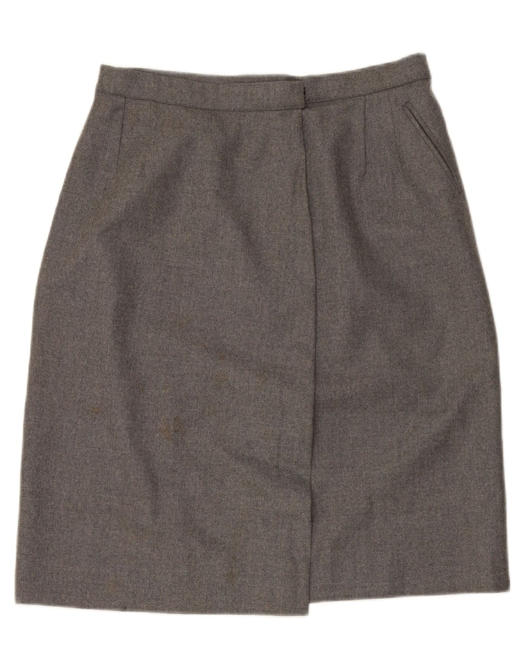 VINTAGE Womens Wrap Pencil Skirt W32 Large Grey Vintage Vintage and Second-Hand Vintage from Messina Hembry 