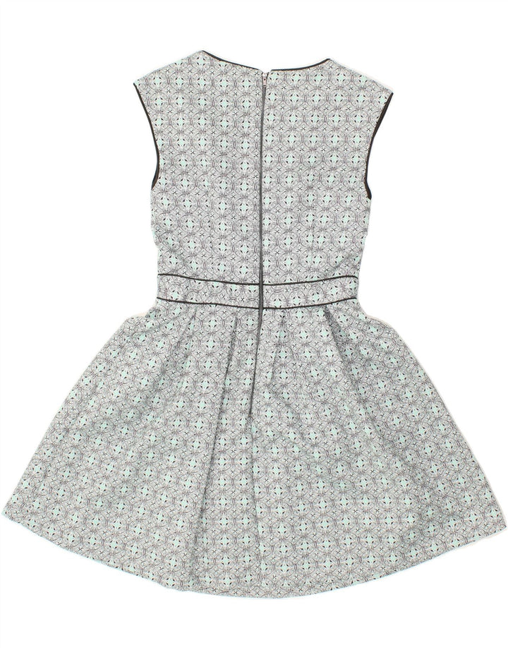 WAREHOUSE Womens Abstract Pattern Swing Dress UK 10 Small Blue Geometric Vintage Warehouse and Second-Hand Warehouse from Messina Hembry 