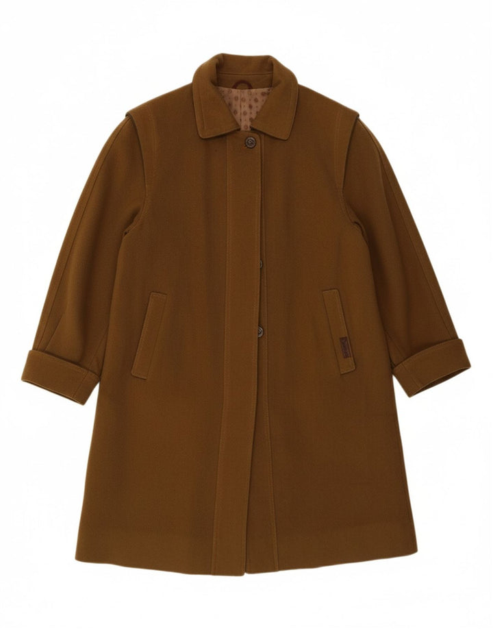 REHBOCHLODEN Womens Overcoat EU 42 Large Khaki Virgin Wool Vintage Rehbochloden and Second-Hand Rehbochloden from Messina Hembry 