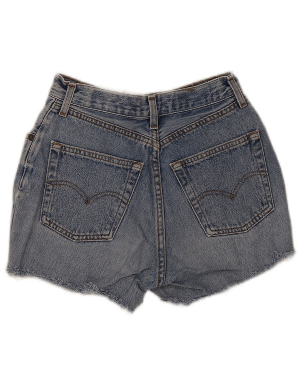 Levi's Womens Distressed Denim Shorts W28 Medium Blue Cotton