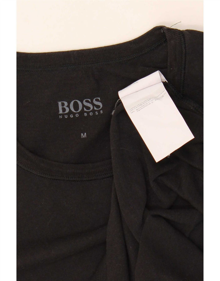 Hugo Boss Homme T-Shirt Top Coton Noir Moyen