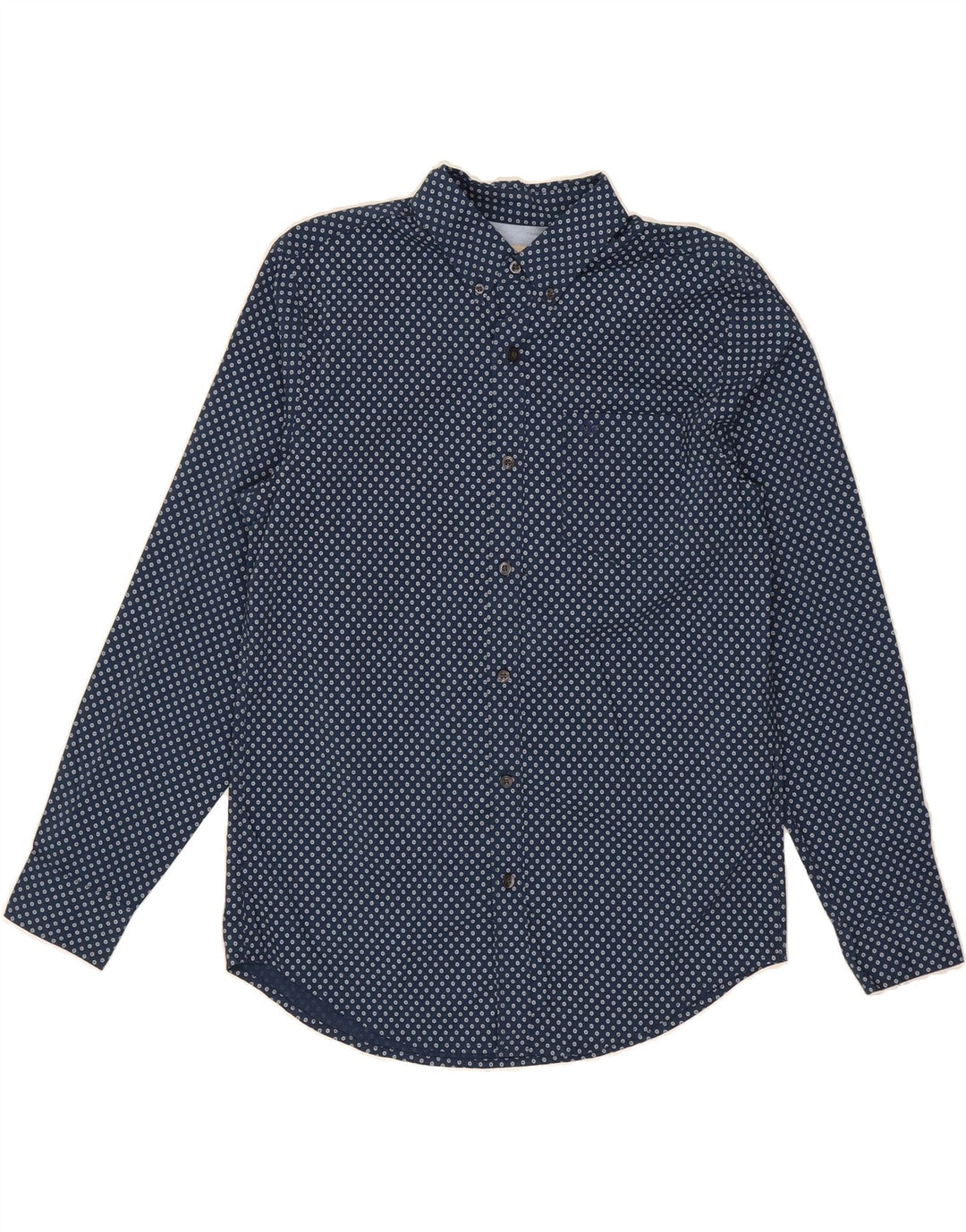 DOCKERS Mens Classic Fit Shirt Medium Navy Blue Spotted Cotton Vintage Dockers and Second-Hand Dockers from Messina Hembry 
