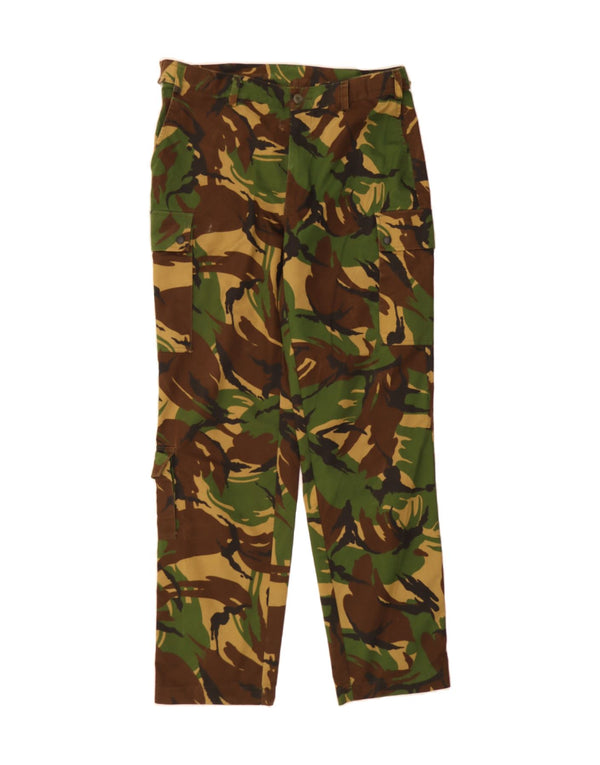 VINTAGE Straight Cargo Bukser til mænd W38 L34 Grøn Camouflage