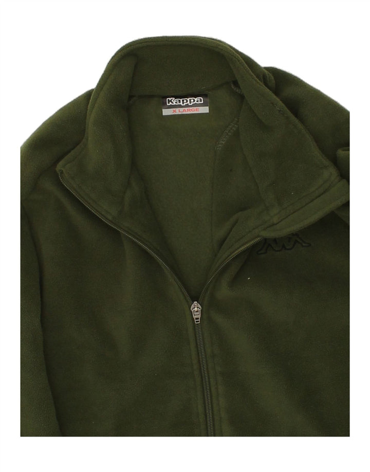KAPPA Womens Fleece Jacket UK 18 XL Green Polyester Vintage Kappa and Second-Hand Kappa from Messina Hembry 