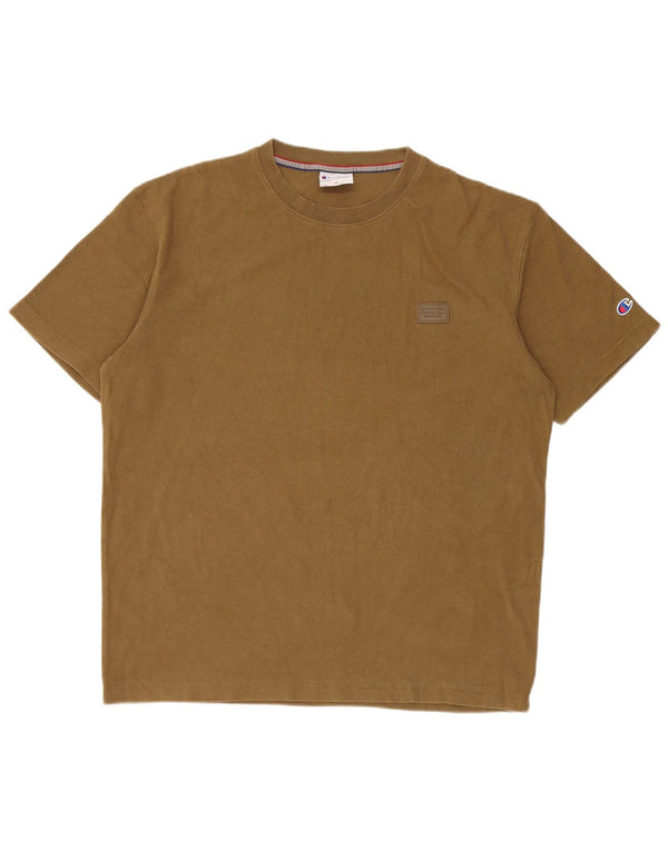 Champion Camiseta para hombre Top Medium Khaki Cotton