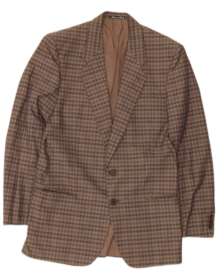Giorgio Armani Herre 2-knaps blazerjakke UK 34 XS brun ternet