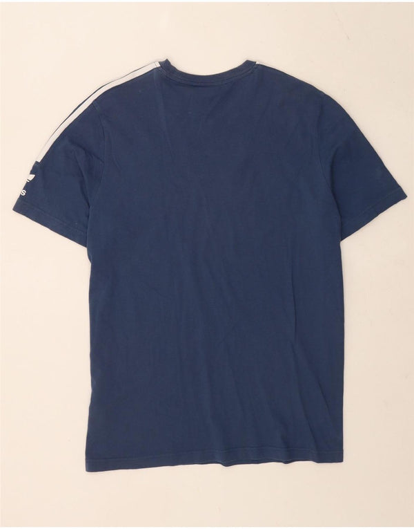 Adidas Mens Graphic T-Shirt Top XL Navy Blue Cotton