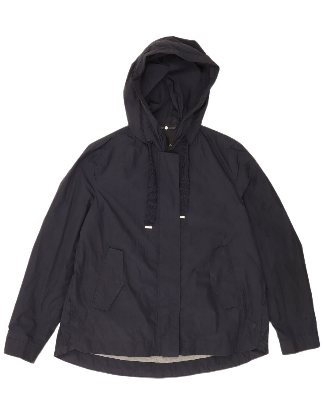 Giubbotto bomber oversize con cappuccio da donna Massimo Dutti UK 14 medio blu navy
