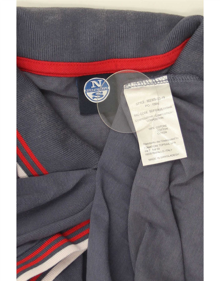 North Sails Mens Polo Shirt Large Navy Blue Cotton