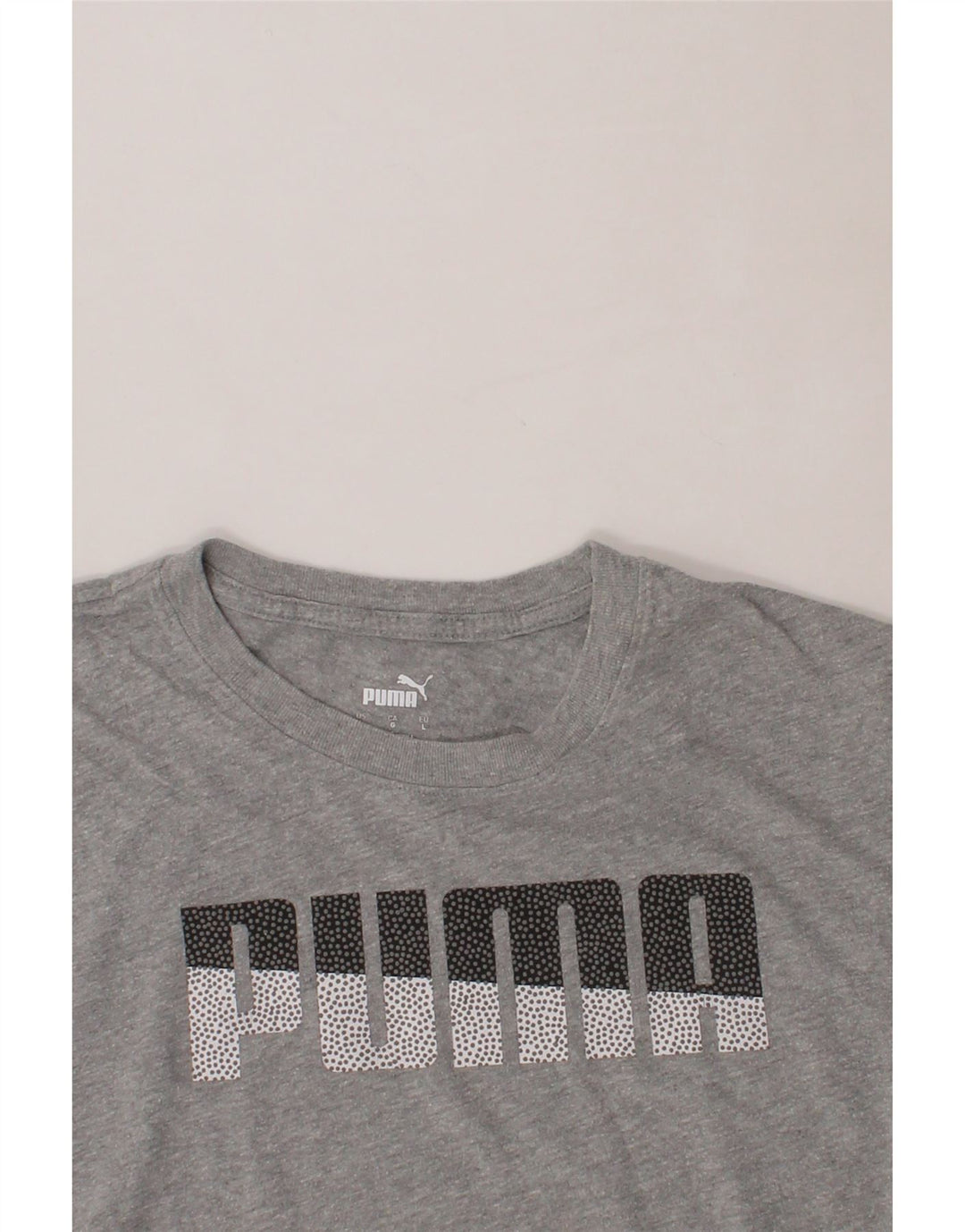 PUMA Mens Graphic T-Shirt Top Large Grey Cotton Vintage Puma and Second-Hand Puma from Messina Hembry 