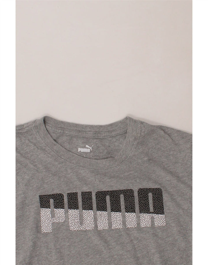 PUMA Mens Graphic T-Shirt Top Large Grey Cotton Vintage Puma and Second-Hand Puma from Messina Hembry 