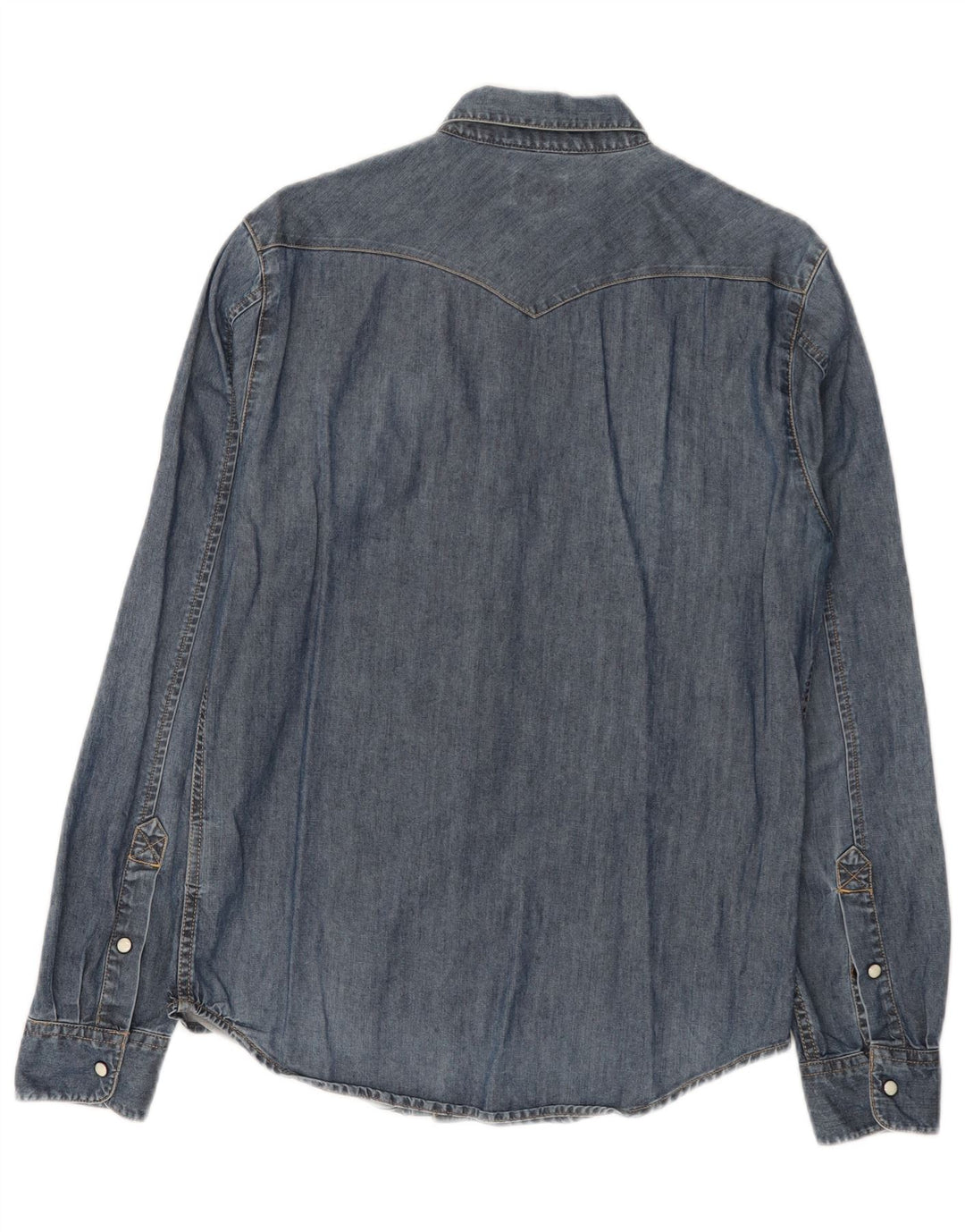 Lee Mens Denim Shirt Medium Blue Cotton