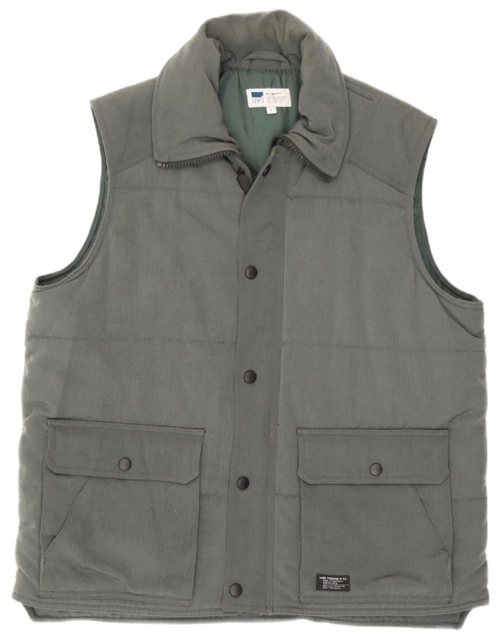 Levi's Polstret Gilet til mænd UK 40 Stor grøn polyamid