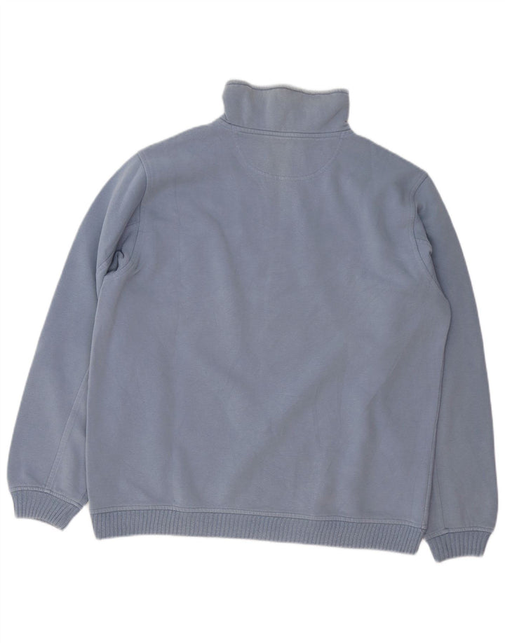 CHAMPION Herre Zip Neck Sweatshirt Jumper Stor Blå Bomuld