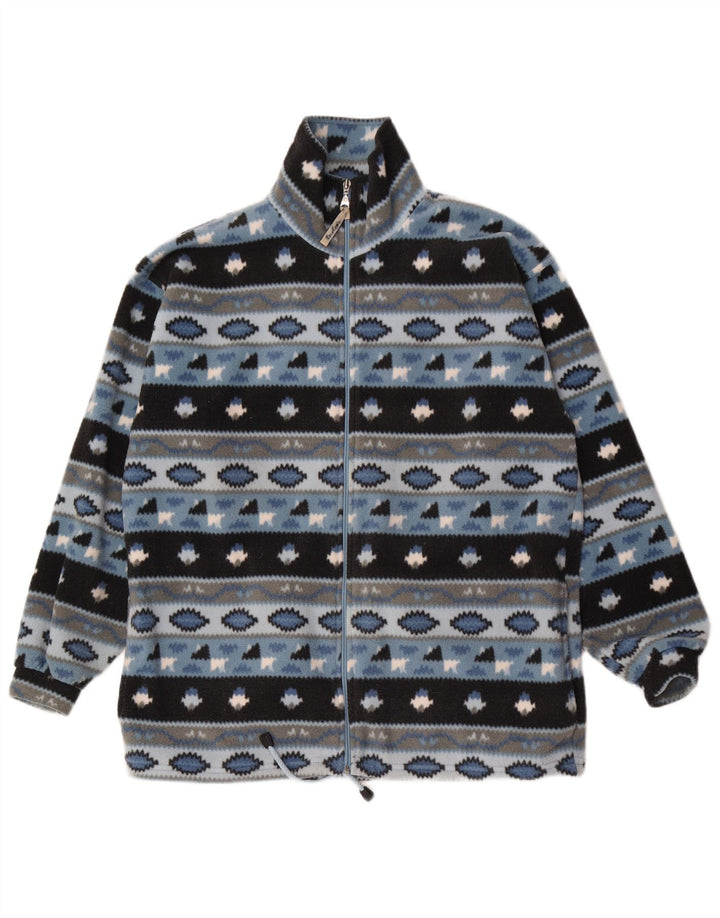 Veste polaire homme vintage UK 38 Bleu Moyen Fair Isle Polyester