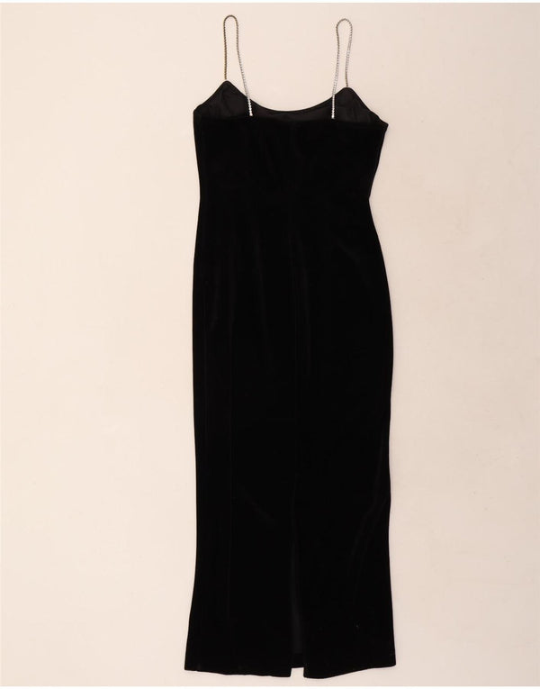 Dorothy Perkins Robe Maxi Slip pour Femme UK 10 Petit Triacétate Noir