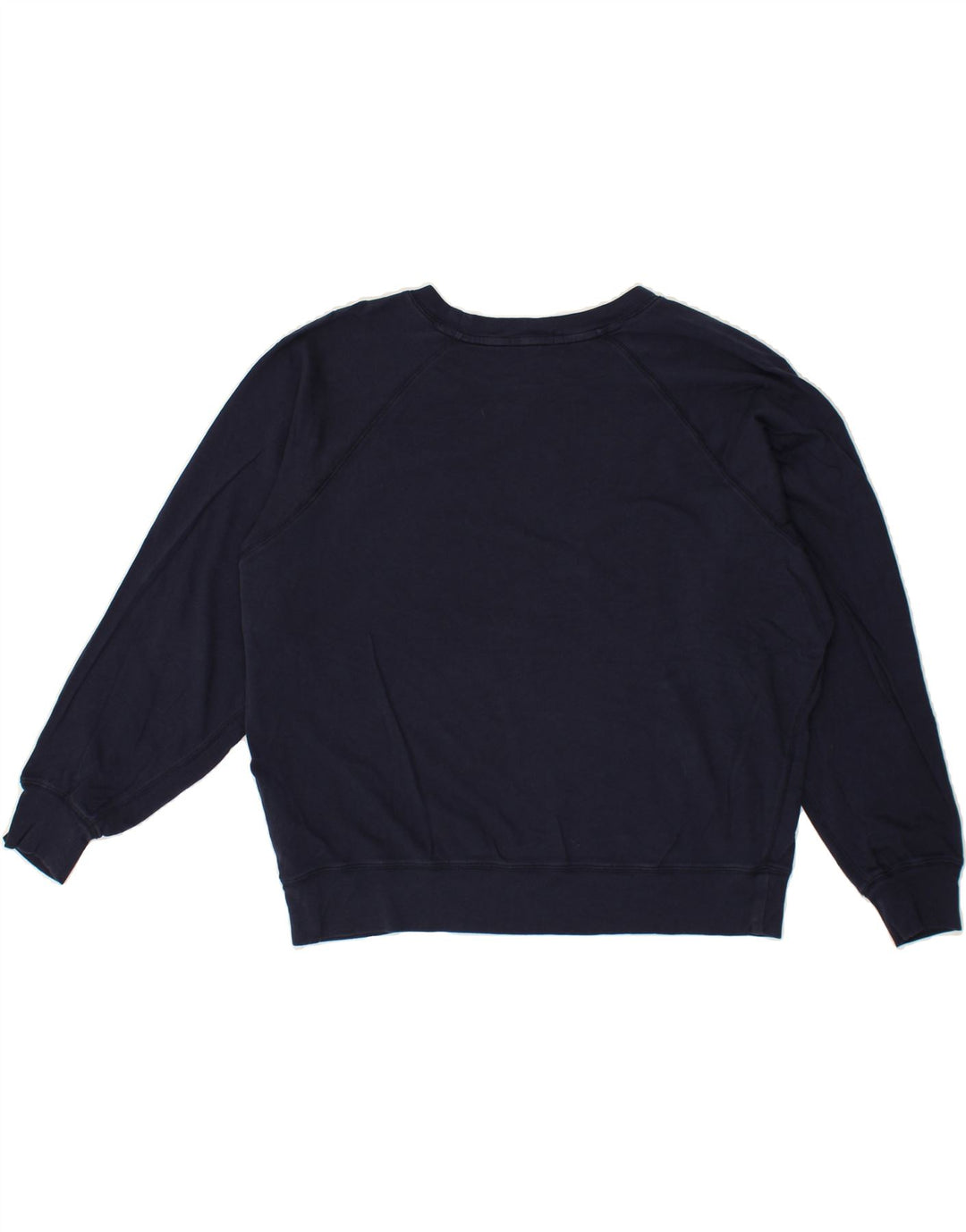 J. CREW Womens Oversized Graphic Sweatshirt Jumper UK 16 Large Navy Blue Vintage J. Crew and Second-Hand J. Crew from Messina Hembry 