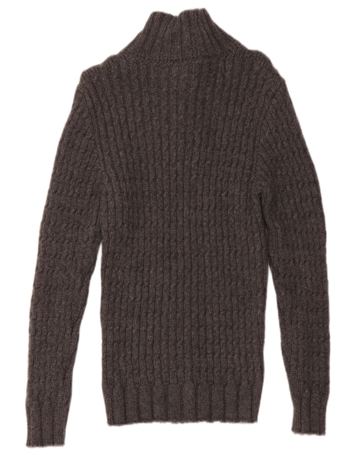Alpha Massimo Rebecchi Mens Button Neck Jumper Sweater IT 48 Medium Grey