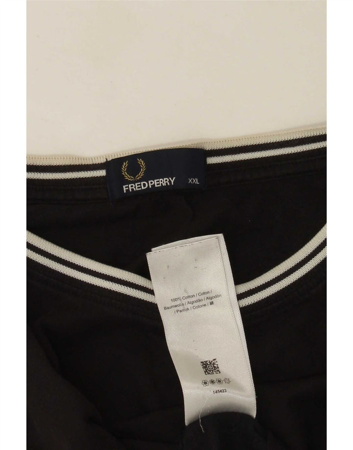 Fred Perry T-Shirt Homme Haut 2XL Noir Coton