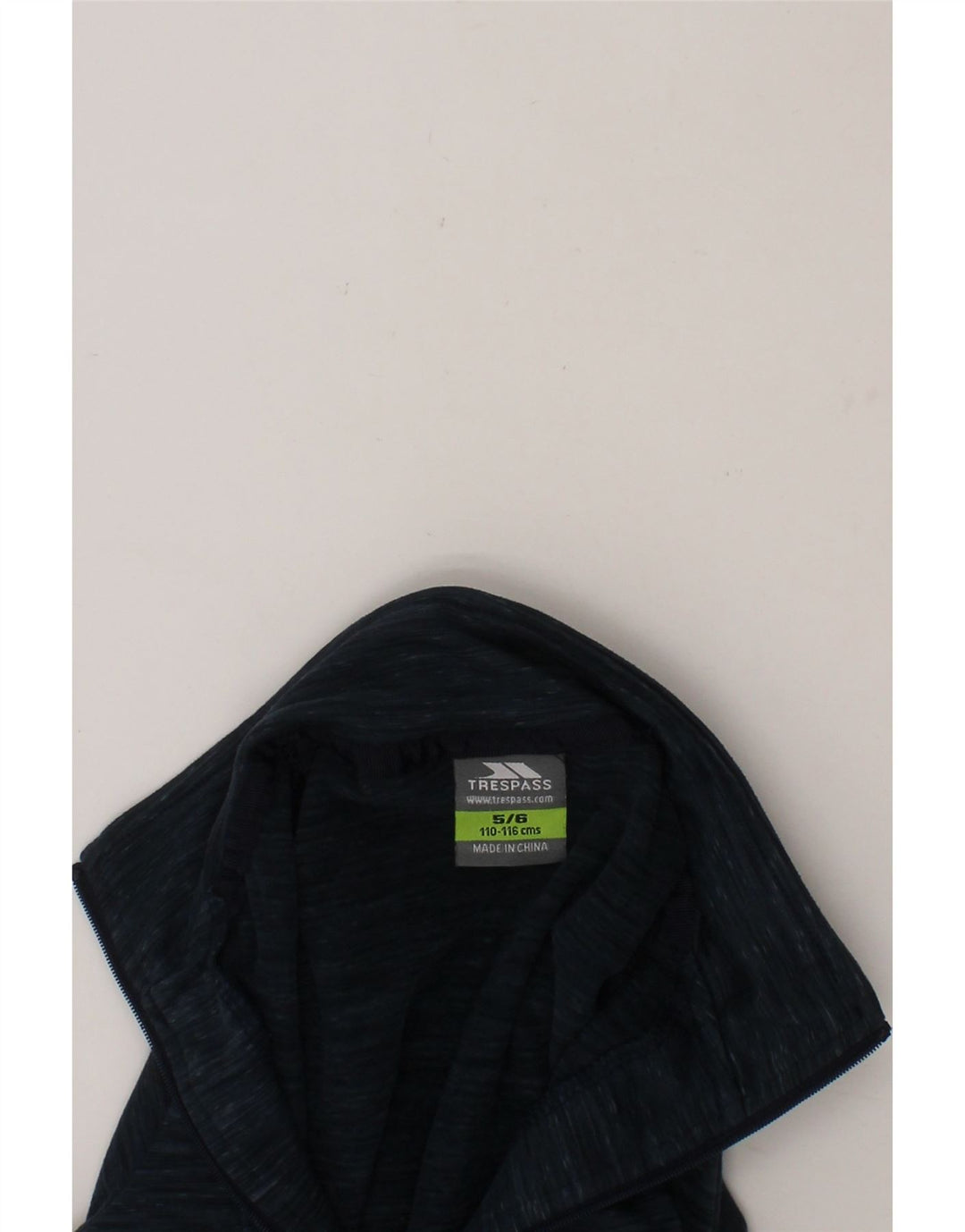 TRESPASS Boys Zip Neck Pullover Tracksuit Top 5-6 Years Navy Blue Flecked Vintage Trespass and Second-Hand Trespass from Messina Hembry 