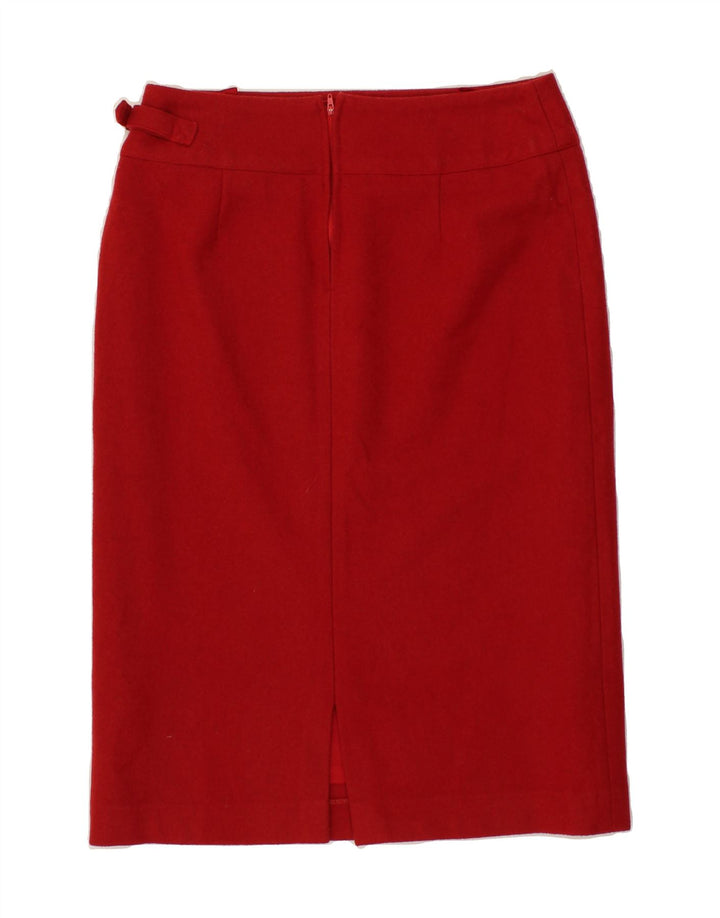 VINTAGE Womens Straight Skirt EU 40 Medium W30  Red Wool Vintage Vintage and Second-Hand Vintage from Messina Hembry 