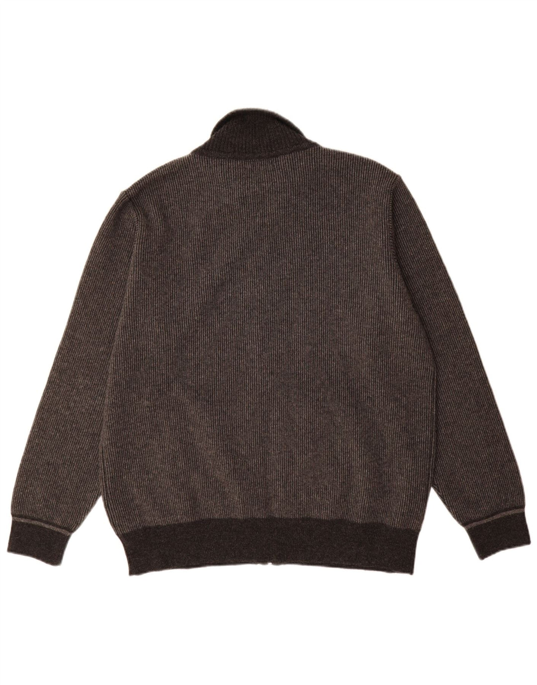 Vintage Mens Cardigan Sweater Large Grey Colourblock