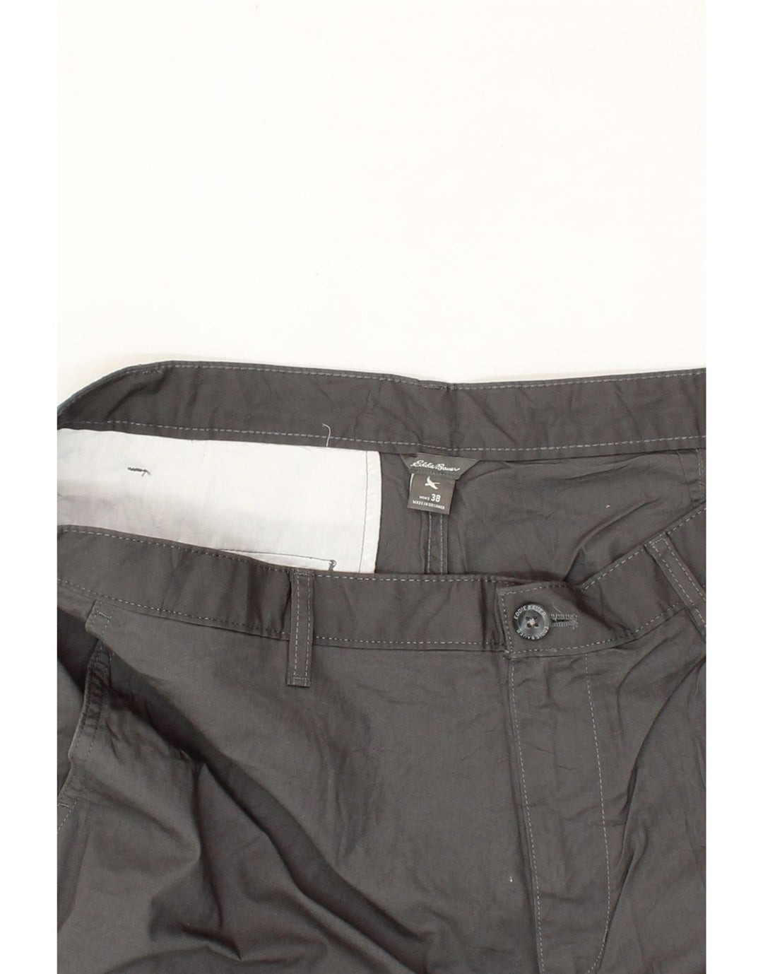 EDDIE BAUER Mens Chino Shorts W38 XL Grey Cotton Vintage Eddie Bauer and Second-Hand Eddie Bauer from Messina Hembry 
