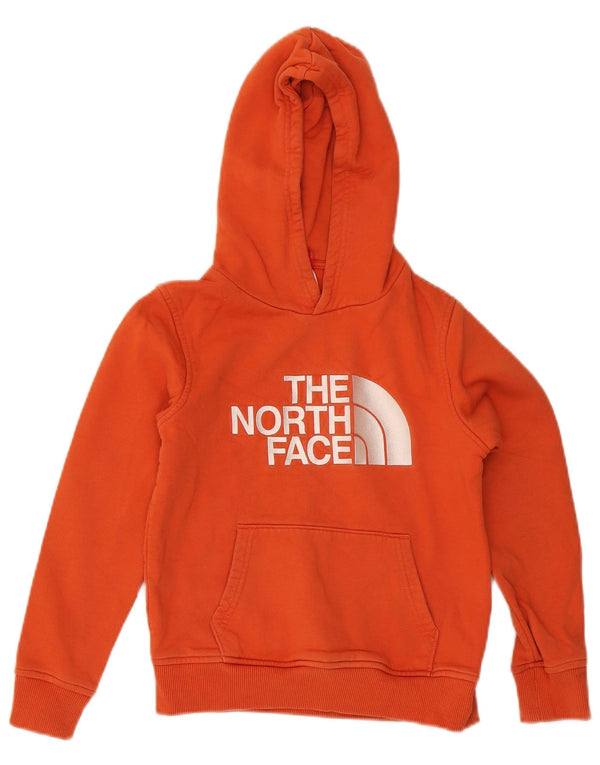 The North Face Boys Graphic Hoodie Jumper 9-10 Years Medium Orange