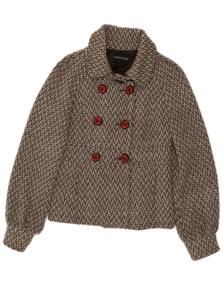 Kor@Kor Womens Pea Coat IT 44 Mellembrun sildebenspolyester