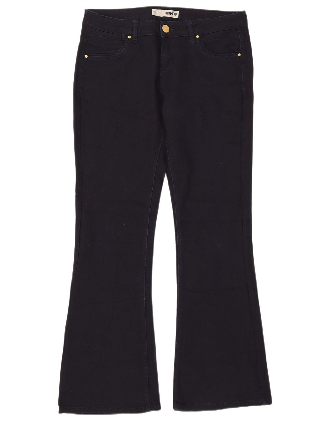 Topshop Womens Flared Jeans W30 L30 Navy Blue Cotton