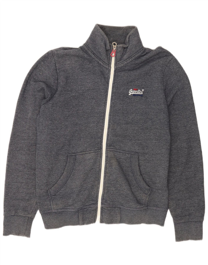 Superdry Mens Tracksuit Top Jacket XL Navy Blue Cotton