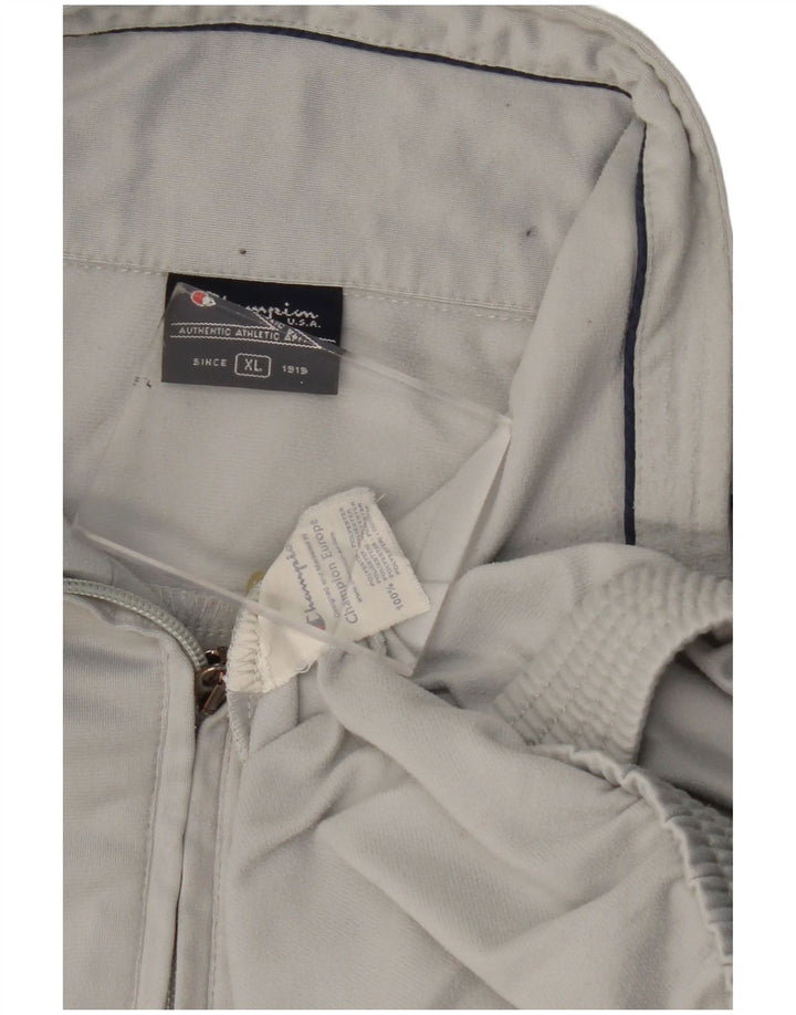 CHAMPION Mens Tracksuit Top Jacket XL Grey Polyester