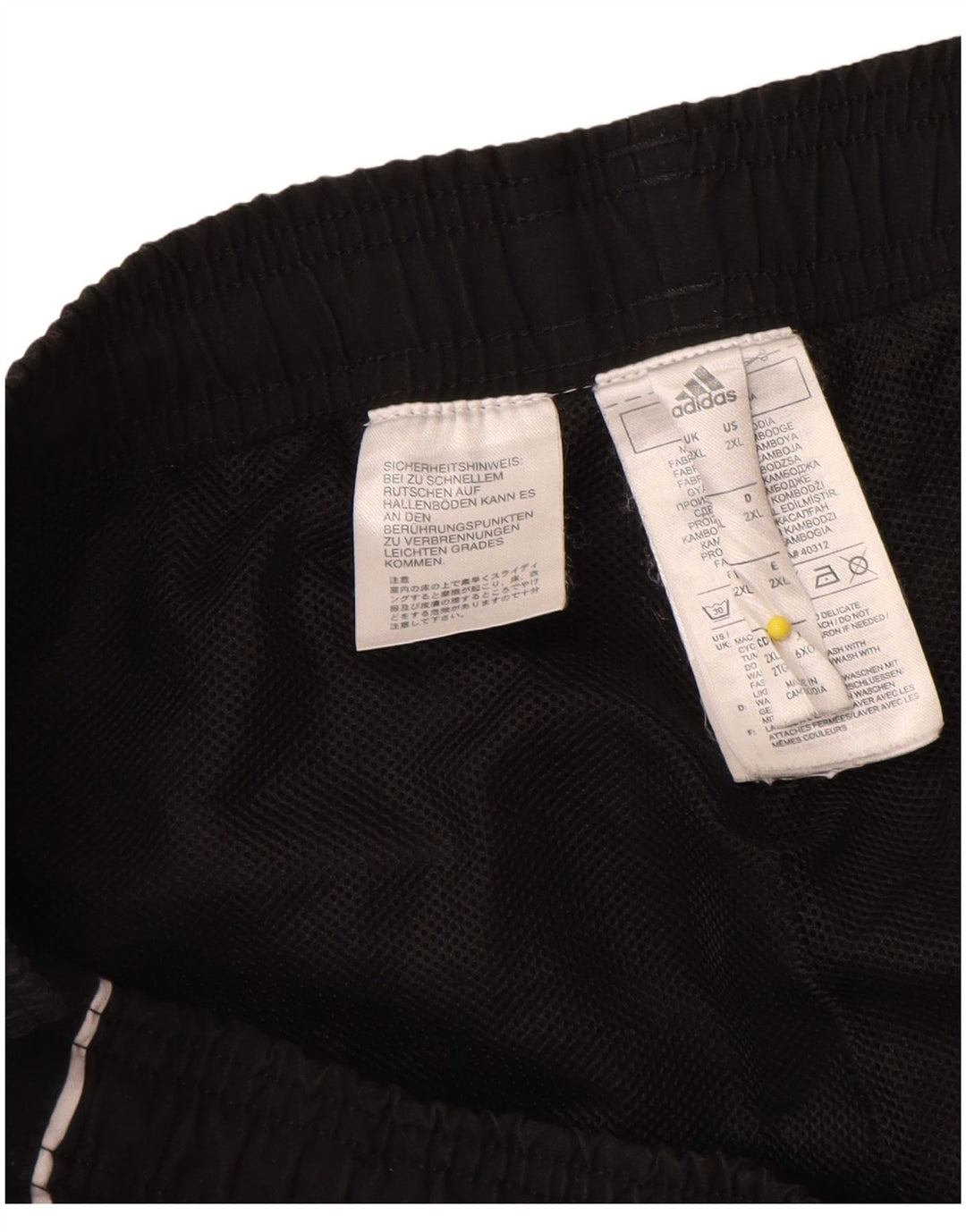 Adidas Mens Tracksuit Trousers 2XL  Black Polyester