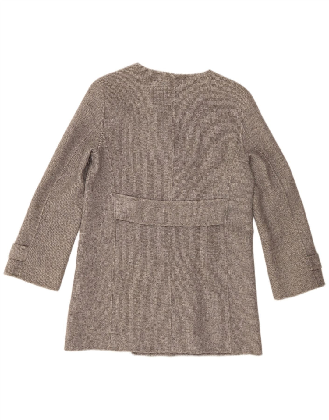 Zara Manteau croisé pour femme UK 14 Laine gris moyen